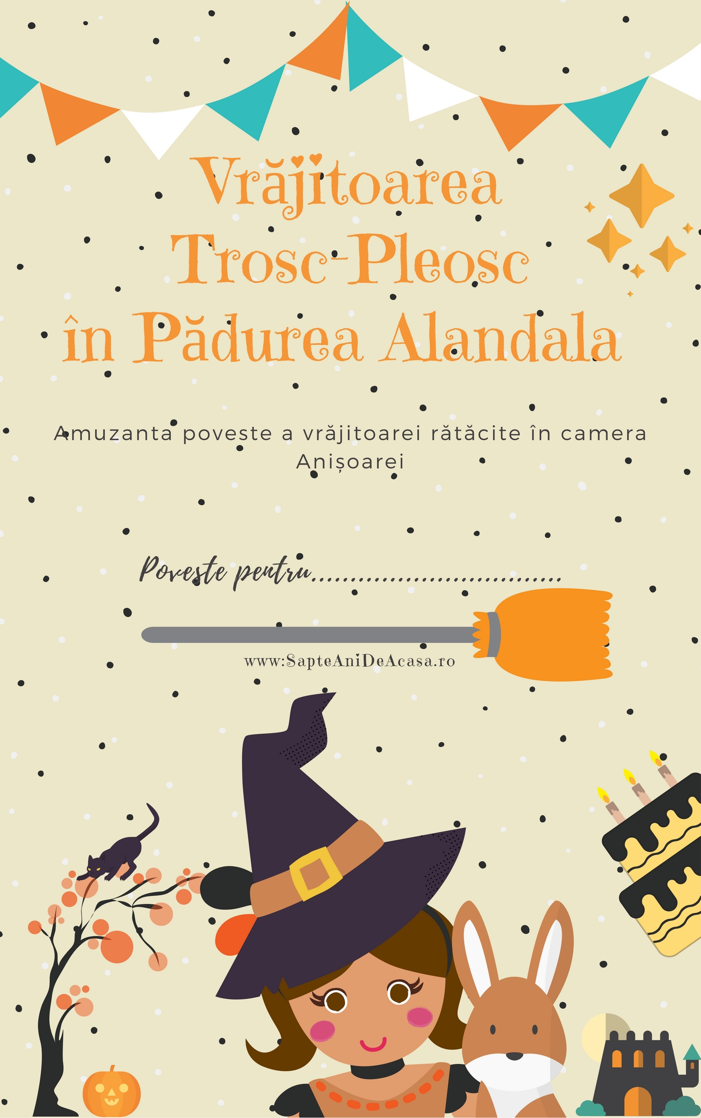 Poezia pentru copii ”Vrăjitoarea Trosc-Pleosc în Pădurea Alandala”
