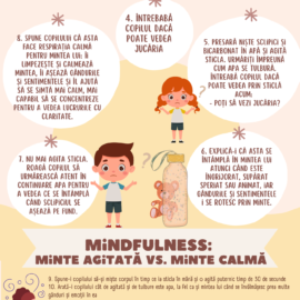 Mindfulness pentru copii: Explicație – minte agitată vs. minte calmă